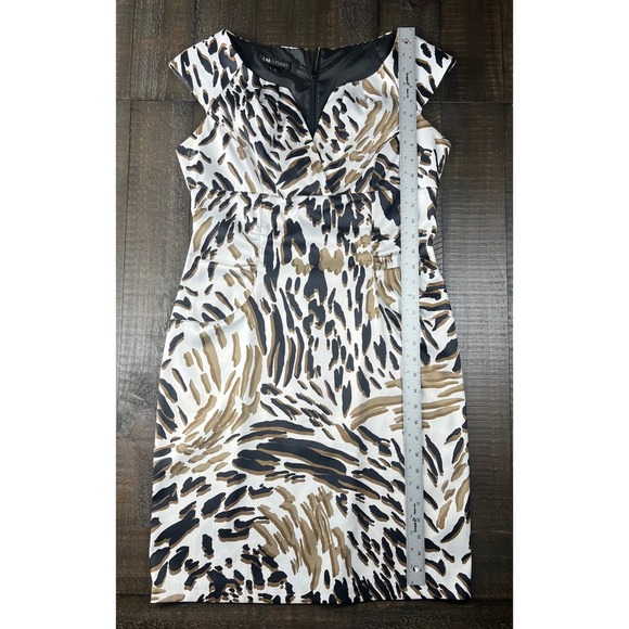 I.N. Studio Animal Print Dress Sleeveless Career Party Cocktail Size 10 - Picture 2 of 8